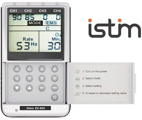 iSTIM EV-805 TENS EMS Rechargeable Muscle Stimulator